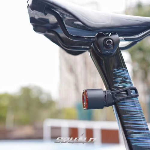 SQUALO 30 Lumens USB Rechargeable Bike Taillight, Smart Brake Sensor Bike Rear Light with 7 Light Modes 100m Viewable Range 360° Visibility IPX6 Waterproof for Cycling Safety