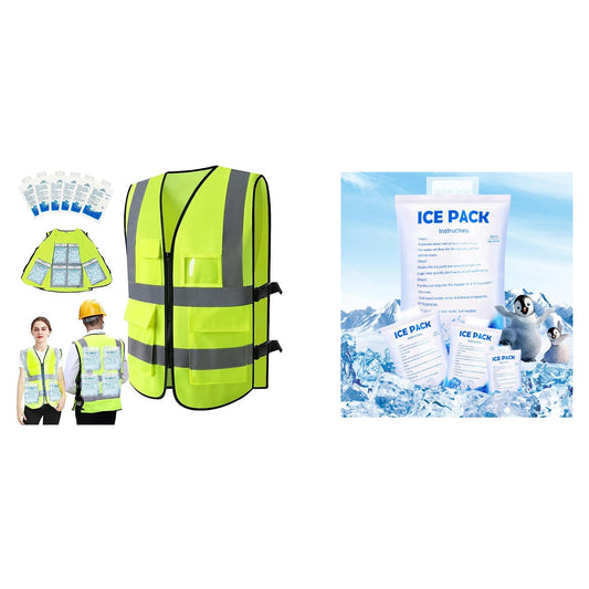 PANGTIKU ice cooling safety vest and more reusable spare ice packs for ice vest food cooling pain compress