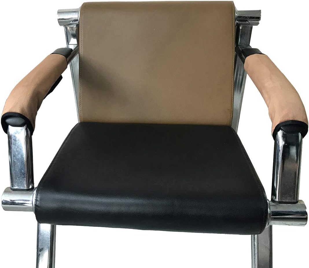 Wanty 2 Pieces Home Office Polyester Removable Durable Machine Washable Office Chair Armrest Slipcovers Covers Protect Armrests (Black)