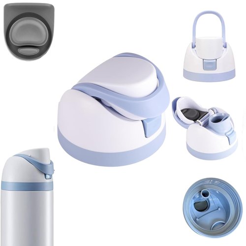 Replacement Lid Compatible with Owala Freesip,One Button Water Bottle Top Lid Compatible with Owala Cup 16oz 24oz 32oz 40oz BPA-Free Replacement Accessory Stopper,No Leak (Blue)