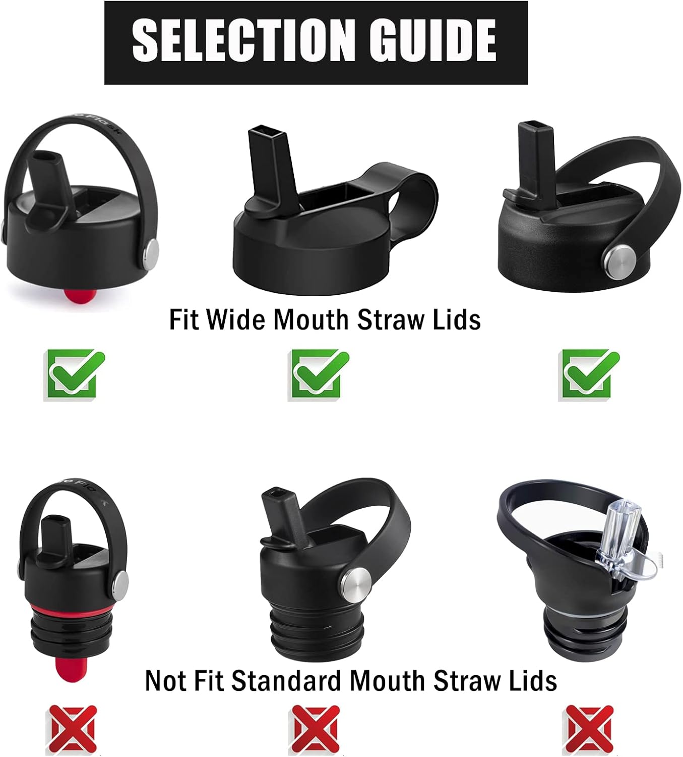 Greant 10 PCS Replacement Straws Compatible with Hydro Flask Wide Mouth Lid - 0.31 in Plastic Straws for 32oz Hydroflask With 2 Straw Brushes