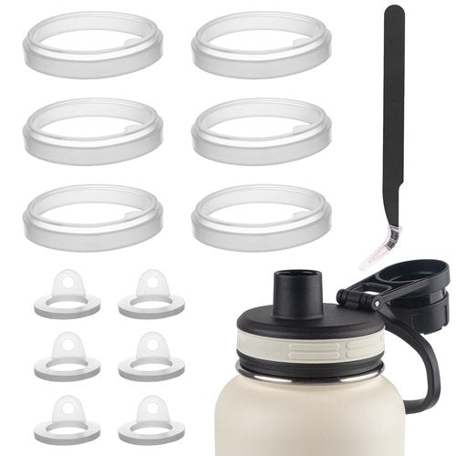 Esayendder 13 PCS Water Bottle Lid Replacement for Thermoflask 24/32/40/68o, Thermoflask Lid Replacement, Water Bottle Gasket Replacement,Compatible with Thermoflask Spout Lid