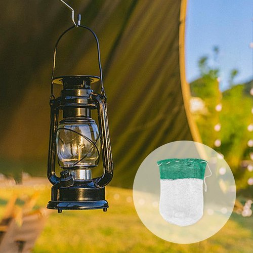SUPERFINDINGS 60pcs U-Shaped Camping Lantern Mantles, Thorium-Free Rayon, Green, Suitable for Propane Lanterns, Outdoor Use