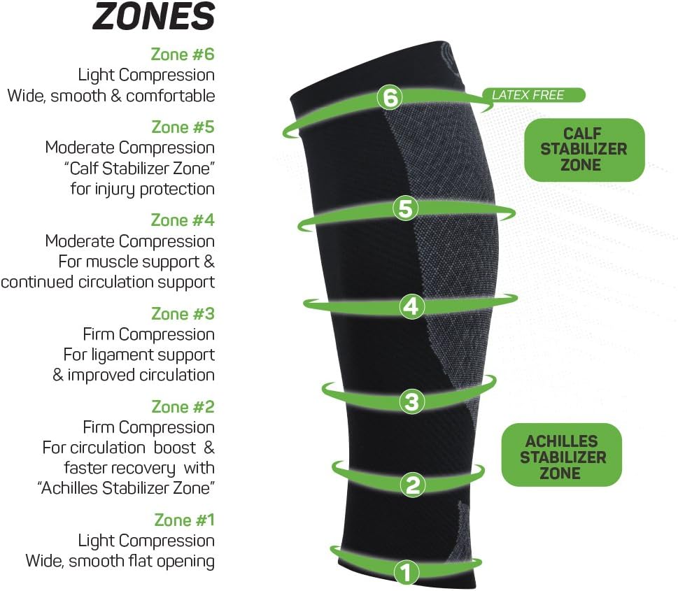OS1st Calf Compression Sleeves for Men & Women relieves shin splints, leg fatigue and reduces recovery time