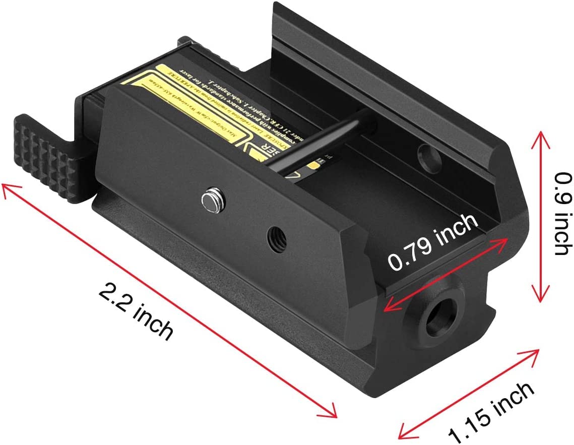 EZshoot Red Laser Sight Compatible with 20mm Standard Picatinny Rail for Pistol Handgun Gun Rifle