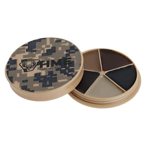 HME Camo Face Paint Kit with Mirror - Long-Lasting Non-Glare Easy-to-Use Concealment Makeup for Hunting in Compact Case, 3 Colors