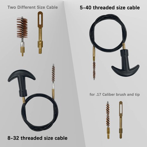 MIDUG Gun Cleaning Kit Handgun Maintenance kit for .17 .22/.223/5.56MM .243 .280 .30 .357/9MM .40 .45 12GA, Including Bore Brushes, Stainless Steel Pick, Brass Slotted Patch Loops and More