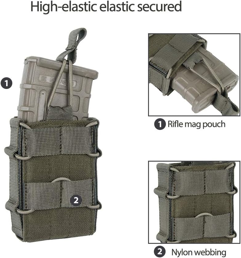 EXCELLENT ELITE SPANKER Tactical Molle Single/Double Open-Top Mag Pouch for M4 M14 M16 AR15 G36 Magazine