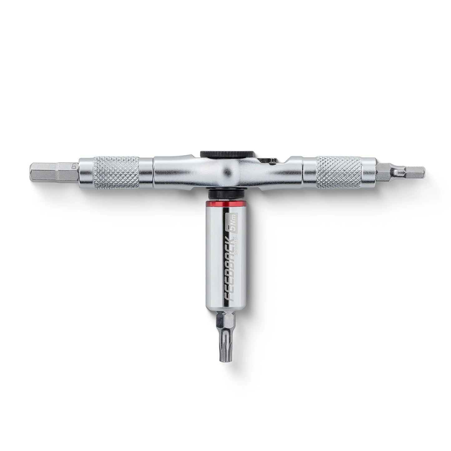 Feedback Sports | Reflex 5Nm Fixed Torque Ratchet Kit | Compact Mini Ratchet Set with 10 S2 Steel Bits for Precise Bicycle Maintenance | 5Nm Torque Limiting Bit