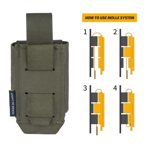 IDOGEAR Tactical Flashlight Holder Molle flashbang Pouch Magazine Pouch Multi-Purpose Tool Pouch for Vest Heavy Duty Belt Backpack (Ranger Green)