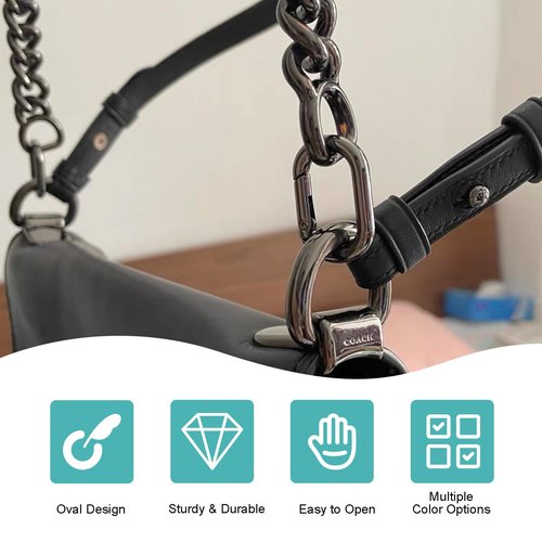 CooBigo 10Pack Round Carabiner Clips + 10Pack Oval Carabiner Clip for Car Key Purse Strap Paracord Lanyard
