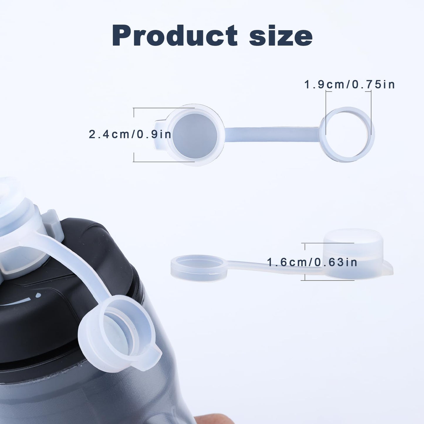 4pcs Mud Caps for Bottles, Transparent Bike Bottle Cap Top BPA Free Bike Water Bottle Mud Cap for Podium Peak Fitness Bottles Bike Bottle Cap Top