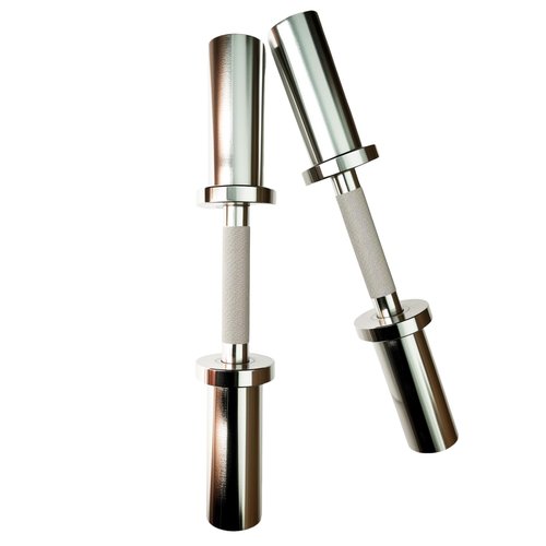 yuhqc Dumbbell Handles with 2 Pairs of collars clips, Olympic Loadable Dumbbell Bars, 16 Inch Dumbbells Bars for Home Gym, Weightlifting, Strength Training, Bodybuilding, Fitness