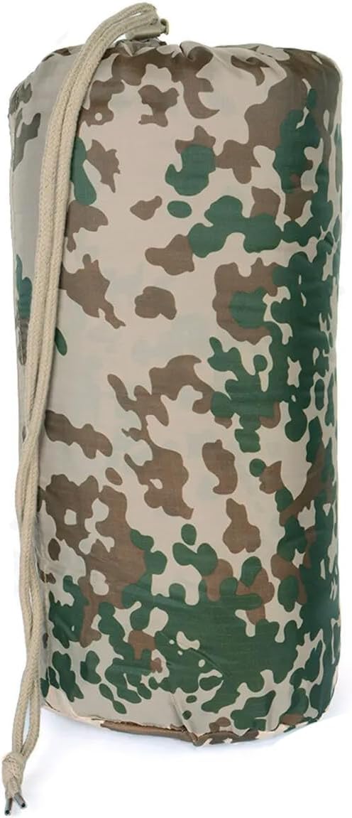 Mil-Tec Ripstop Poncho Liner - Lightweight Portable Durable Polyester Versatile Poncho Liner - Can be Used as Comforter, Blanket, Ground Mat, Sleeping Bag - Carry Bag Included - Flecktarn