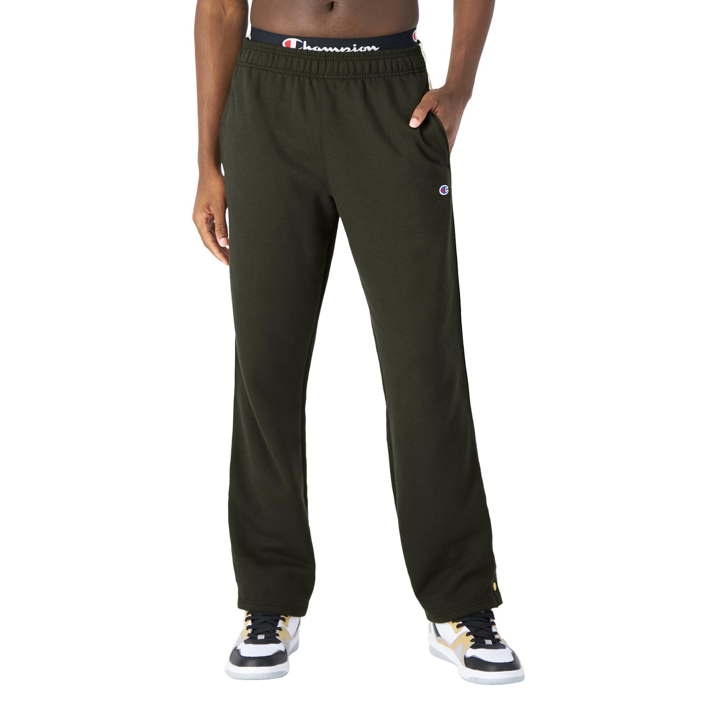 Champion Men's Snap Away Pants, Powerblend, Fleece Taped Tear Away Pants for Men, 32"
