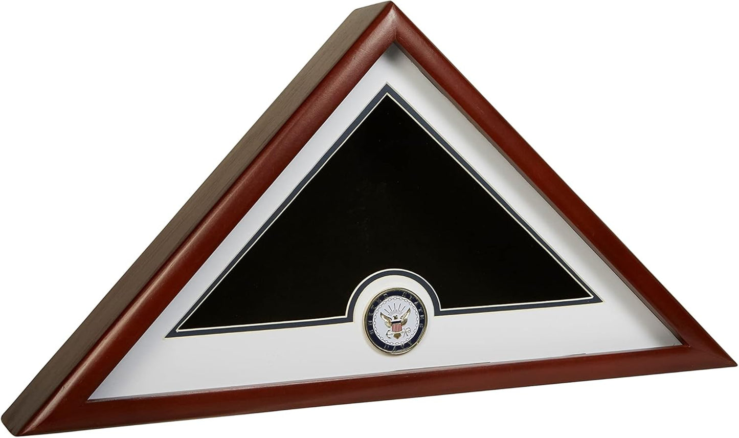 US Flag Display Case with Air Force Medallion Crafted from Premium Quality Materials - Made in USA