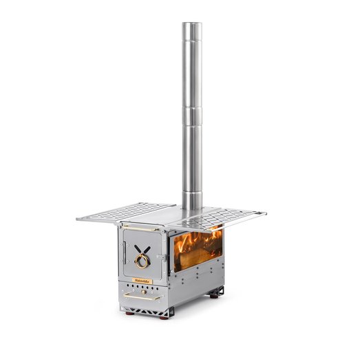 Naturehike Icefield Hot Tent Stove, Tabletop Camping Stove with 47.2" Chimney Pipes, Outdoor Tabletop Fire Pit