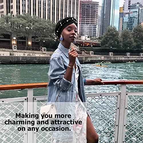 African Women Turban Caps Pre-Tied Twisted Turbans Head Scarf for Women Hair Wraps Cover Beanie Cancer Chemo Headwear