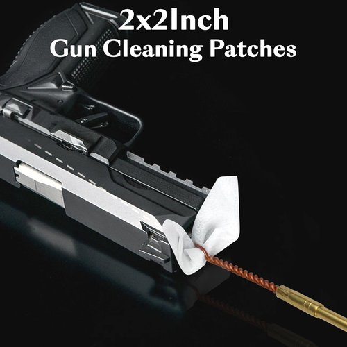 Meanhoo Gun Cleaning Supplies 1200 Pcs, Lint-Free and Highly Absorbent Gun Cleaning Patches, Long Cotton Swabs, Comprehensive Firearm Maintenance Supplies