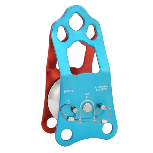Camnal 40KN Rock Climbing Pulley Fixed Side Single Sheave Pulley for High Altitude Traverse and Hauling Gear, Ideal Outdoor Survival Tool, Hauling Pulley for Climbing Enthusiasts