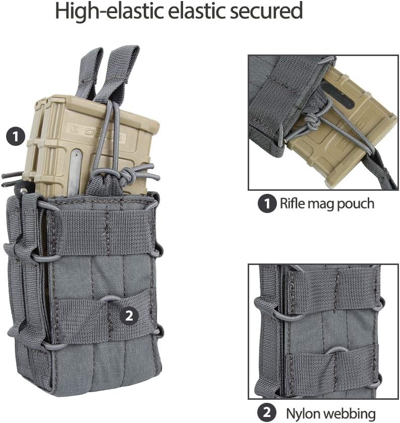 EXCELLENT ELITE SPANKER Tactical Molle Single/Double Open-Top Mag Pouch for M4 M14 M16 AR15 G36 Magazine