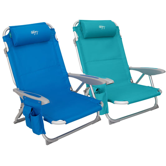 #WEJOY 2 Pack Folding 4-Position Beach Chair for Adults