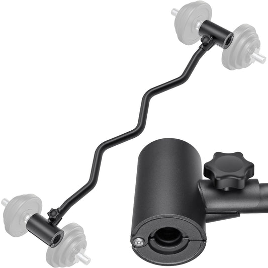 Kipika Adjustable Dumbbell to Barbell Converter - EZ Curling Bar Adapter - Versatile Weightlifting Equipment for Home Gym - Fits Standard Dumbbells - Holds up to 100 lbs per side