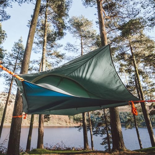 Tentsile UNA V3 Solo Tree Tent Hammock, 1-Person Capacity, Anti-Roll System, Ratchet and Straps Included, Portable Tree House Shelter, Designed in The UK (Dark Grey)