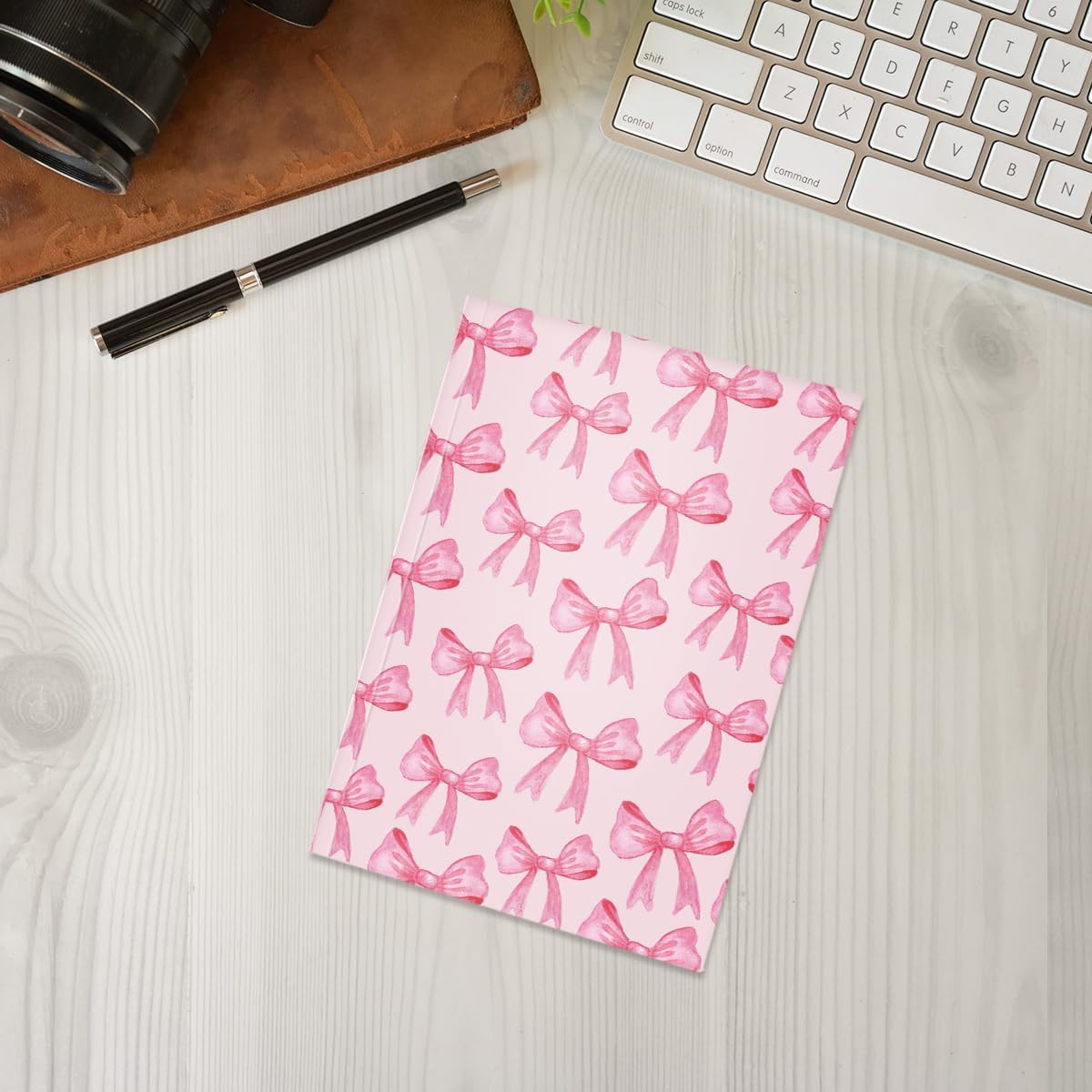 Pink Bow Notebook Journal, A5 Journal Notebook for Office Note Taking, 8.3 x 5.8 inch Writing Diary Subject Notebooks Planner, Travel Journaling-11