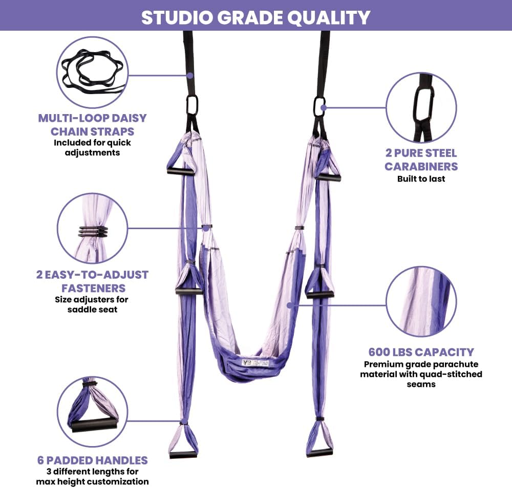 Swing Set for Home & Outdoor | Easy Setup for Strength, Balance & Back Pain Relief | Adjustable Straps & 600lb Capacity, Includes Carrying Bag & Online Tutorials