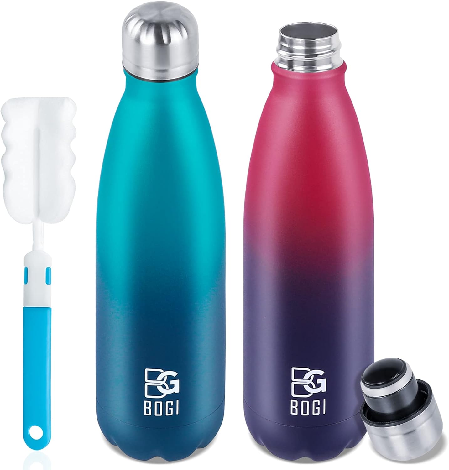 17oz Insulated Stainless Steel Water Bottle | Leak-Proof | Hot Pink for Outdoor Sports