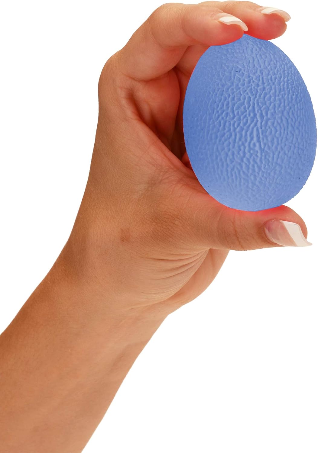 NOVA Hand Exerciser Oval Egg, Hand Grip Squeeze Oval Ball for Strength, Stress and Recovery, Comes in 3 Resistance Levels - Pink Soft, Orange Medium and Blue Firm