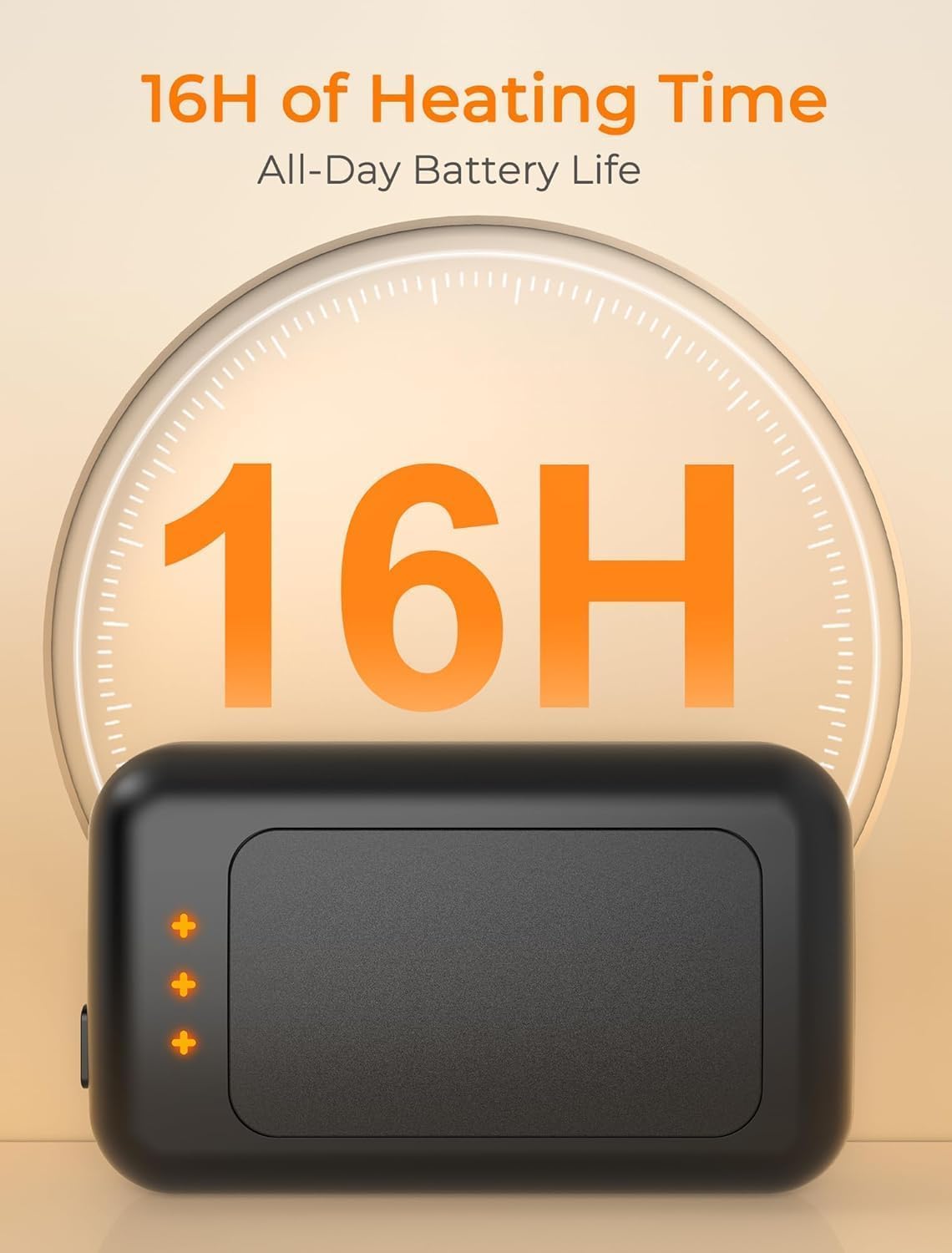 Jerritte Electric Hand Warmers Rechargeable 2 Pack, Rechargeable Hand Warmer, 16 Hrs Portable Hand Warmer for Outdoor Camping Hunting Golf Accessories, Gifts for Women Men Black