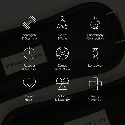 Pvolve 3lb Adjustable Ankle Weights for Men & Women, Wrist or Ankle Weights, Tone and Sculpt Your Body, Legs & Core, Used for at Home Workouts, Walking, Dancing or Pilates, 1 Pair