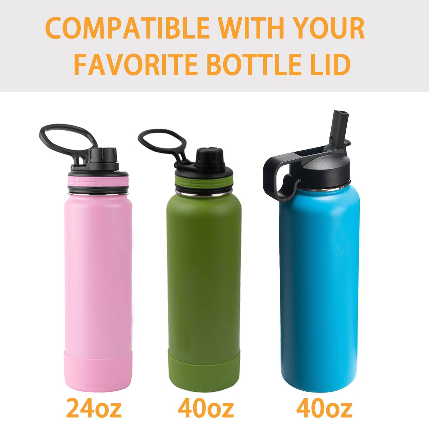 ACGZBD Water Bottle Gasket Replacement for Thermoflask 24oz/40oz Insulated Stainless Steel Water Bottle Lid - 3 Sets Silicone Gaskets Each for Water Bottle Straw Lid, Chug Lid & Chug Spout (9Pcs)