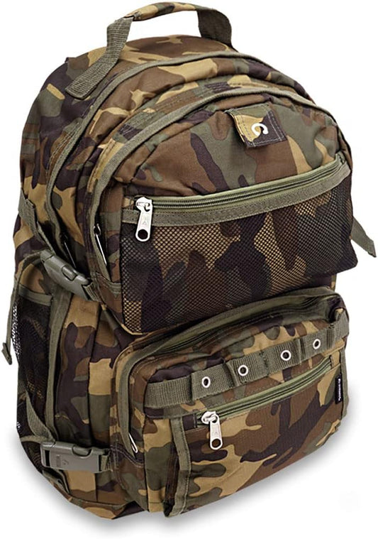 Everest Oversize Woodland Camo Backpack, Camouflage, One Size,C3045R-CAMO