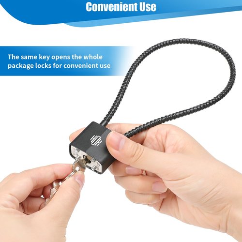 HOX Cable Gun Locks with Keys - Keyed Alike Cable Gun Safe Lock, for Firearm Locking and Safety (3 Pack)