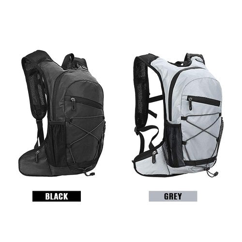 RUSUO Bike Pannier,8L High Visibility Reflective Cycling Hydration Backpack Outdoor Sports Running Hiking Backpack Travel Daypack Shoulder Bag