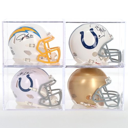 BCW Sports Showcases | Protective Memorabilia Holder with UV Resistance | Ideal for Sports Collectibles | Acrylic Display Cases for Autographed Balls and Mini Helmets (Mini Helmet - 1 Pack)