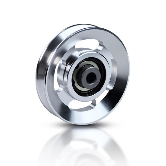 Aluminum Alloy Bearing Pulley Wheel, Universal Sliver Strength Training Equipment Pulley Wheel Gym Accessory, Fitness Pulley Wheel for Gym Equipment Part Cable Merchine (88mm)