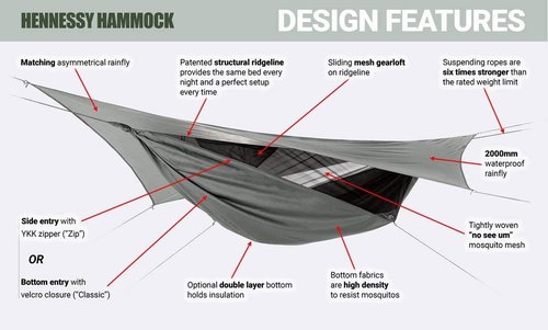Hennessy Hammock - Safari Deluxe Zip XXL