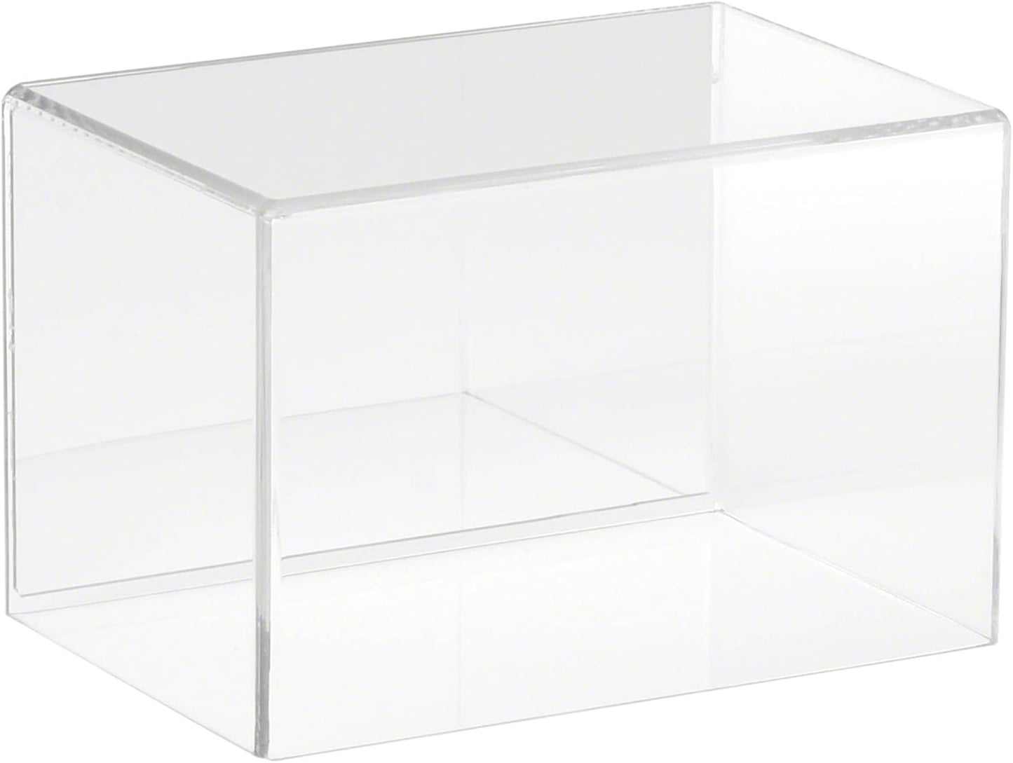 Plymor Clear Acrylic Display Case with Hardwood Base, 6" W x 4" D x 4" H