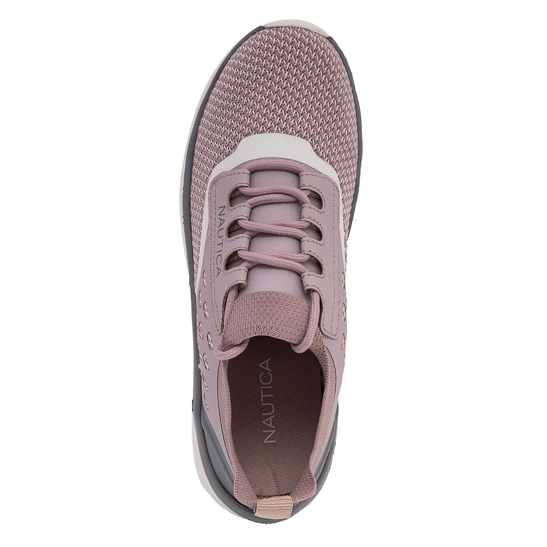 Nautica Women's Fashion Sneaker Lace-Up Running Shoe Casual Max Cushioning Walking Tennis Sneaker-Seracen-Light Lilac-10