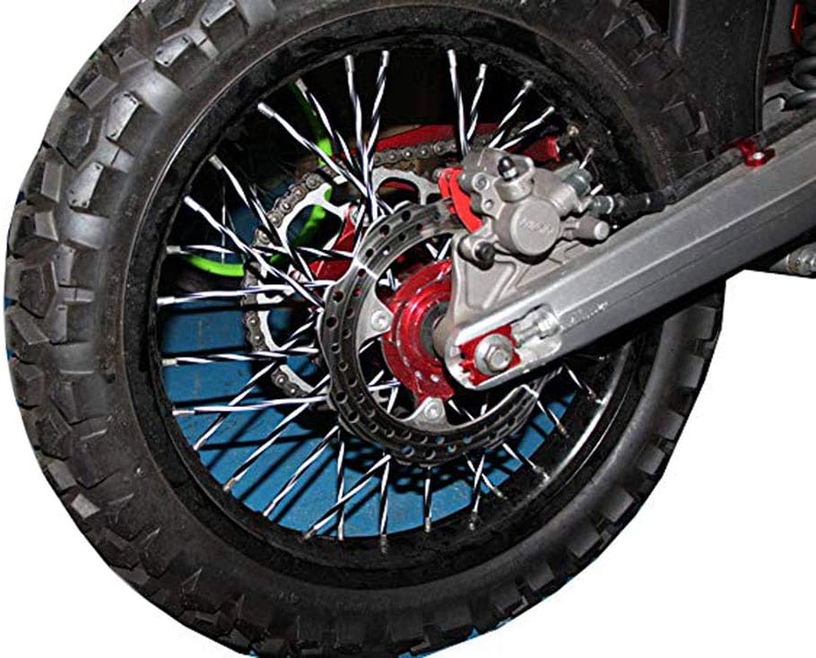 72Pcs Universal Spoke Skins Cover - Ovelur Wheel Spoke Wraps Skins Pipe Trim Decoration Protector For Motorcycle Dirt Bike Yamaha Harley Suzuki(Pink)