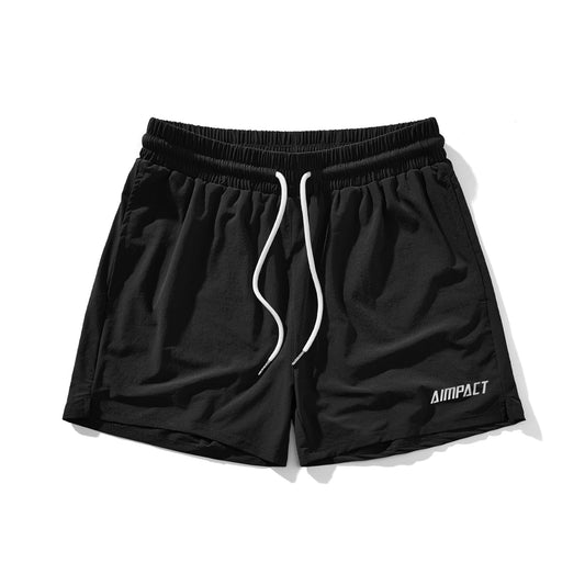 AIMPACT Men's 5 Inches Running Workout Shorts Quick Dry Lightweight Athletic Shorts with Pockets (Black M)