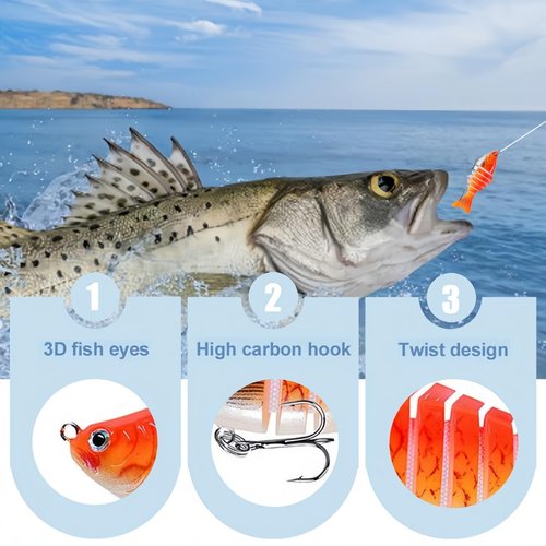 Bionic Swimming Lure, Fishing Lures for Freshwater & Saltwater -Swimbait Fishing Lures for Bass/Trout Glide Bait Fish, 3D Bionic Swimming Bait Swims Like a Real Injured Fish