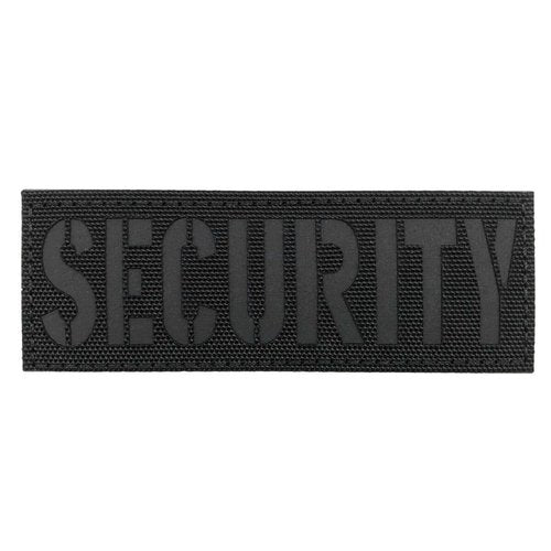 uuKen Security Patch Reflective Laser Cut 4"×1.4" for Vests Jackets Clothing Bags Backpacks with Hook and Loop (RF Black,S 4"×1.4")