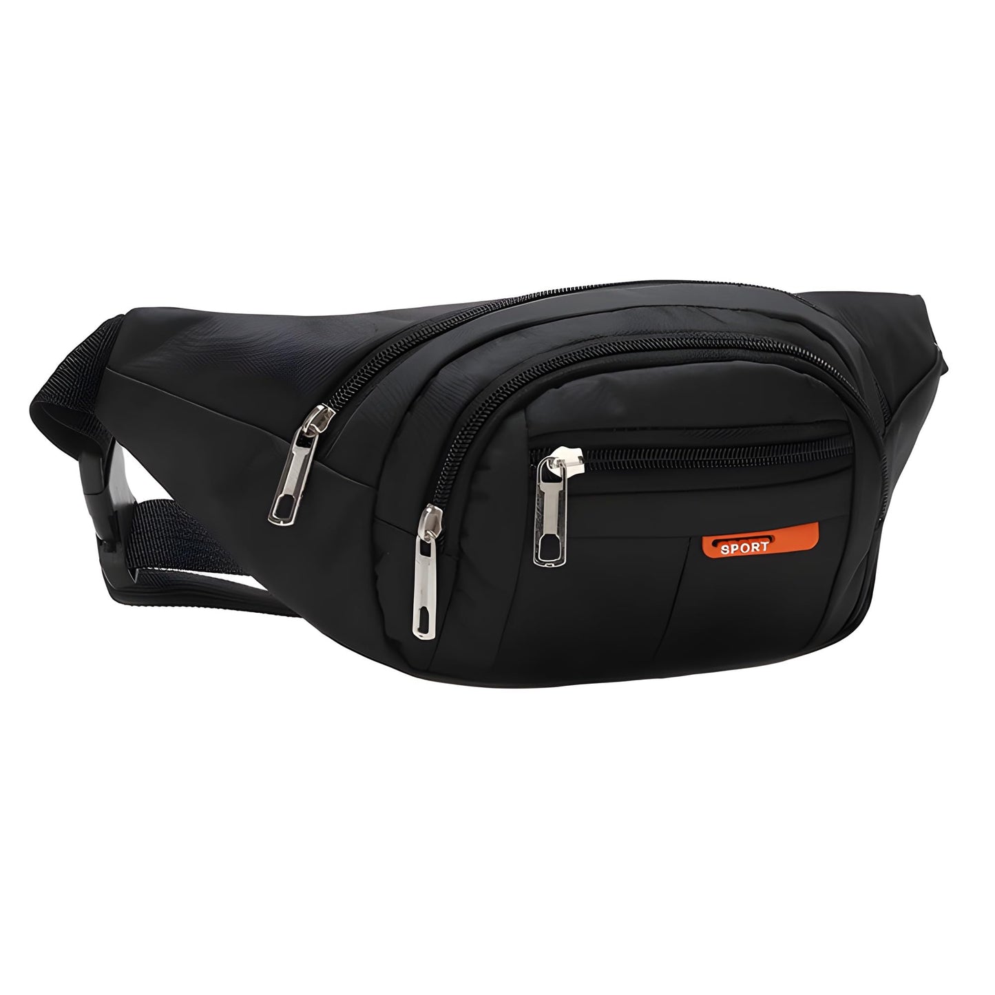 JacobsParts Fanny Pack Large Capacity Water Resistant Travel Waist Bag Men Women Cross Body Shoulder Sling Pouch Running Belt for Travel Running Hiking Jogging Sports (Black)