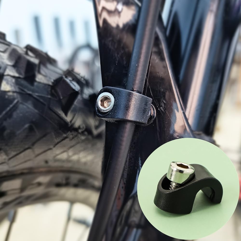 Zhouocea 4 PCS Brake Cable Hose Clamps Removable Bicycle Cable Clamps Bike Cable Clips Bicycle Fork Brake Cable Housing Clamps for Mountain Bike