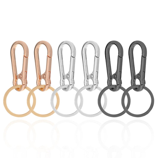 6 PCS Metal Keychain Carabiner Clip for Keys,Heavy Duty Key Rings for Car Keys, Key Chain Hooks Organizer,Key Ring Clips Holder for Men, Mini Carabiner Keychain Hook, Car Keychain for Purse Women